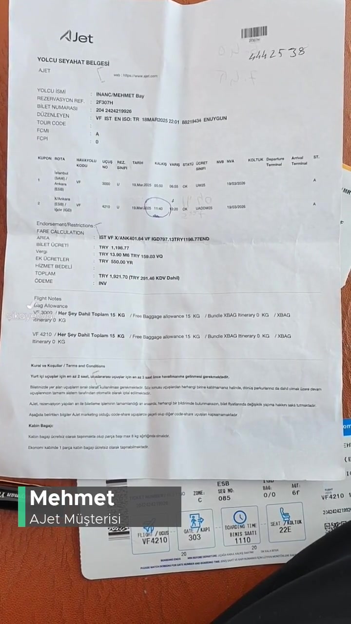 Ajet İptal Edilmiş Biletin İadesi videonun kapak resmi