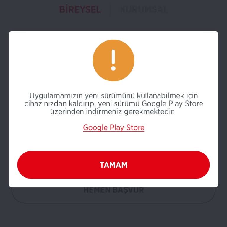 Ziraat Mobil Uygulama Güncelleme Sorunu