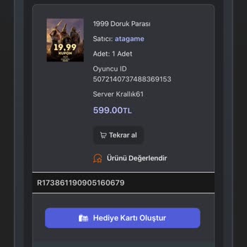 Atagame.net Sipariş Numarası Sorunu Ve Müşteri Hizmetleri İletişimsizliği