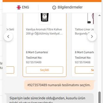 Trendyol'dan Alınan Kahve İade Sürecinde Mağduriyet