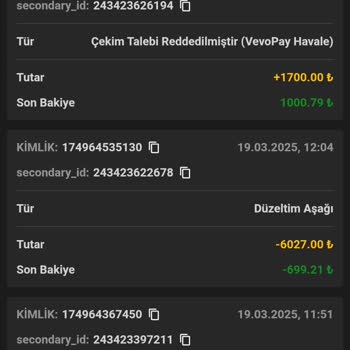 Bakiyemdeki Ani Düşüş Ve Bilgilendirme Eksikliği
