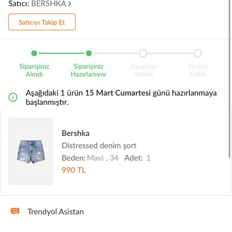 Bershka Ürün Teslimatında Sorun Ve Trendyol'un İlgisizliği