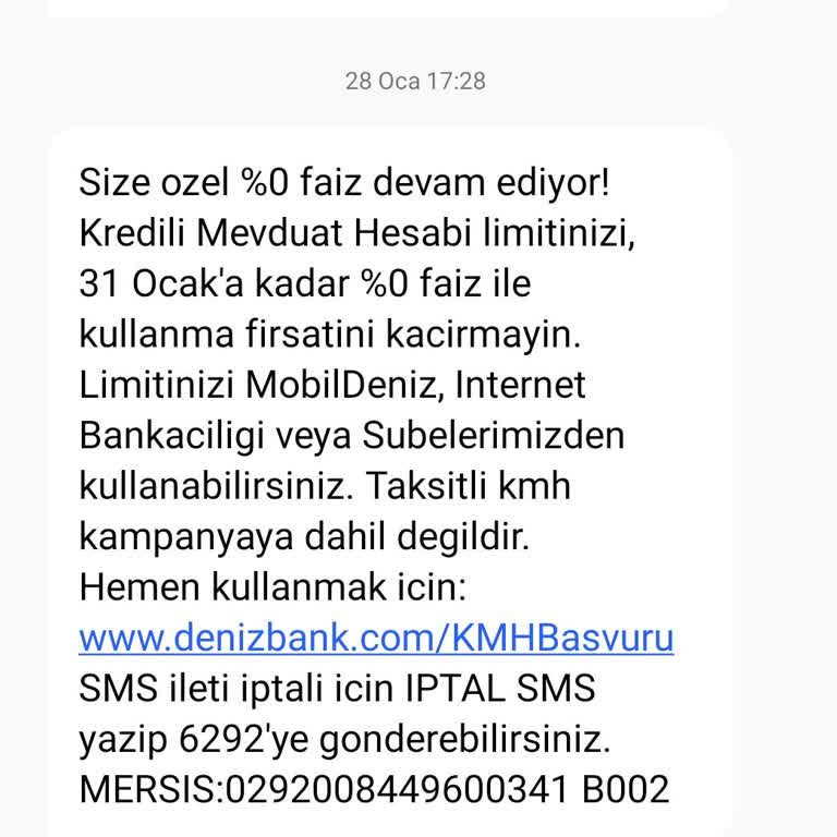 Denizbank'ın Haksız Ekstra Ödeme Talebi