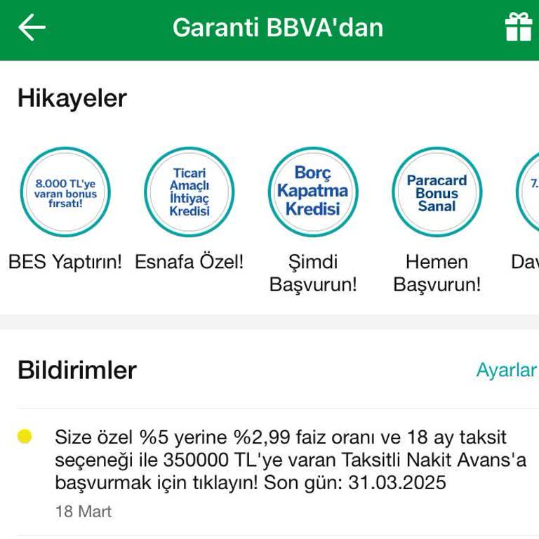 Garanti BBVA'dan Yanıltıcı Kredi Bildirimleri