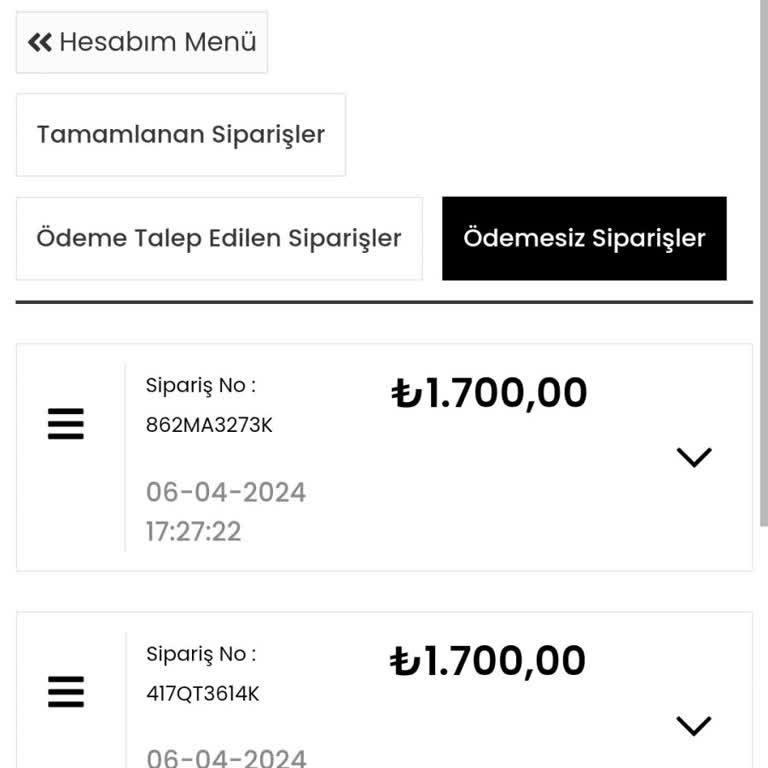 1700 TL'lik Siparişin İadesi 6 Nisan'dan Beri Bekliyor
