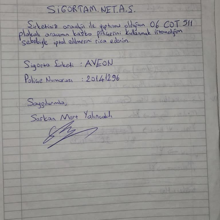 Kasko İptalinde İletişim Sorunu Ve Gecikme