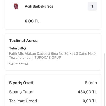 Eksik Ürün Ve Soğuk Servis Sorunu