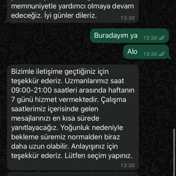 Dyson WhatsApp Hattında İletişim Sorunu