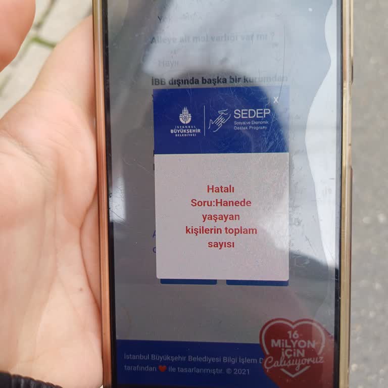 İBB Sosyal Yardım Başvurusunda Hane Kişi Sayısı Hatası