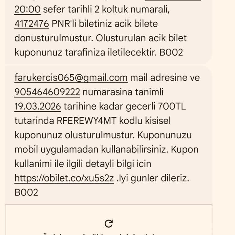Otobüs Bileti Açığa Alındı, Acil Yardım Bekliyorum