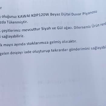 Kawai Piyano Renk Sorunu Ve İptal Baskısı