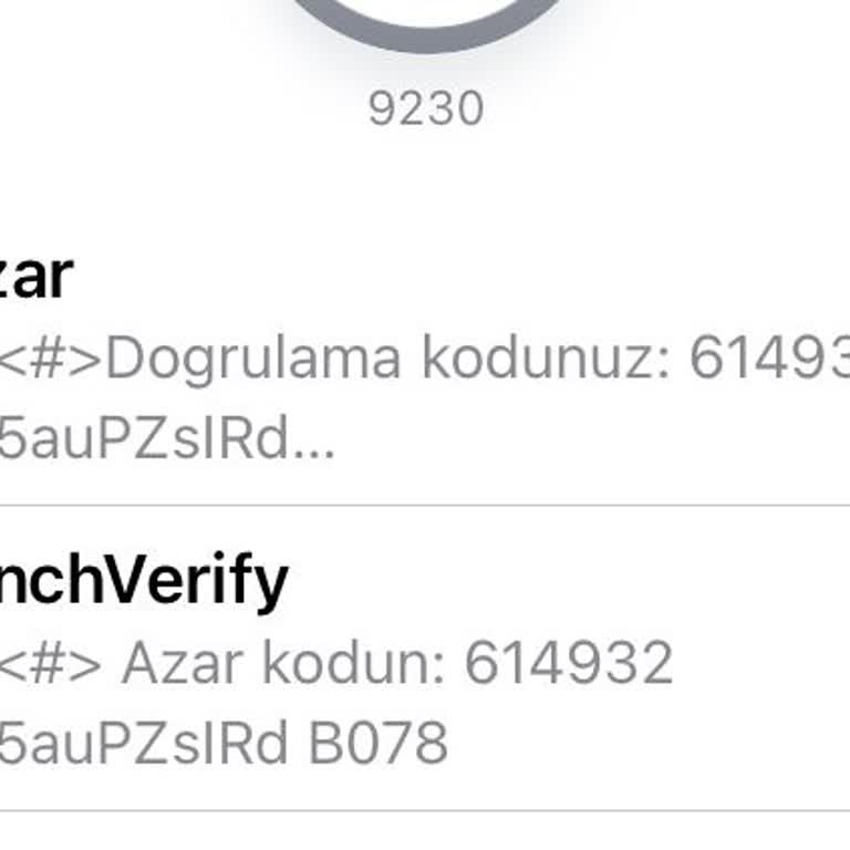 Bilinmeyen Numaralardan Gelen Doğrulama Kodları