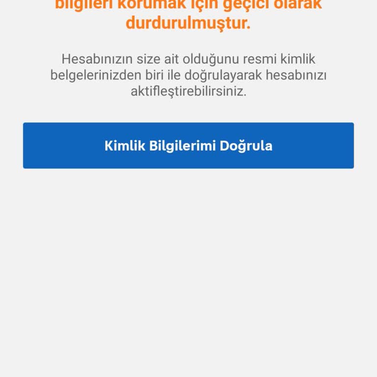 Hesabım Sebepsiz Yere Durduruldu!