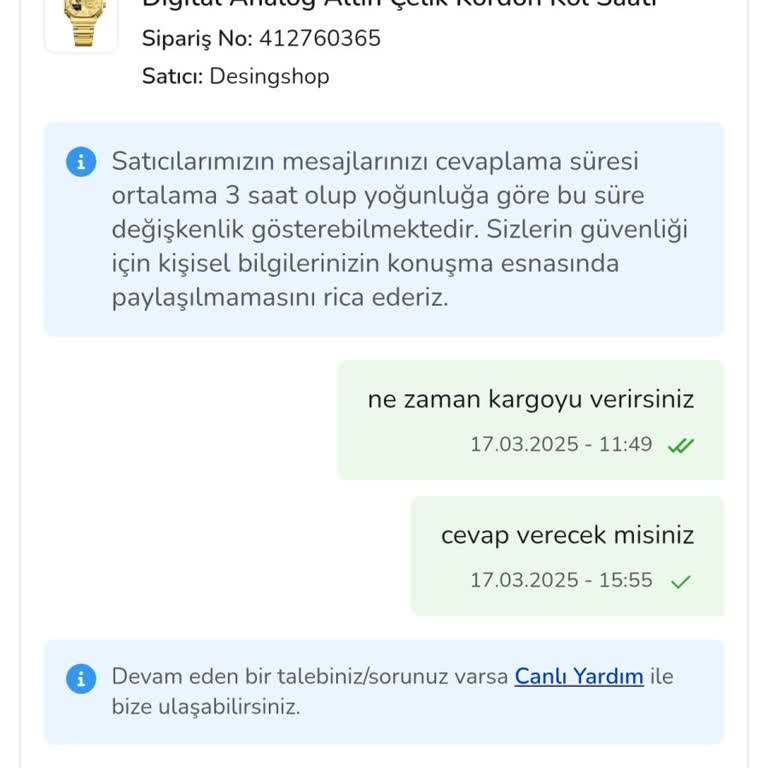Çiçek Sepeti'nden Siparişimde Gecikme Ve İletişimsizlik