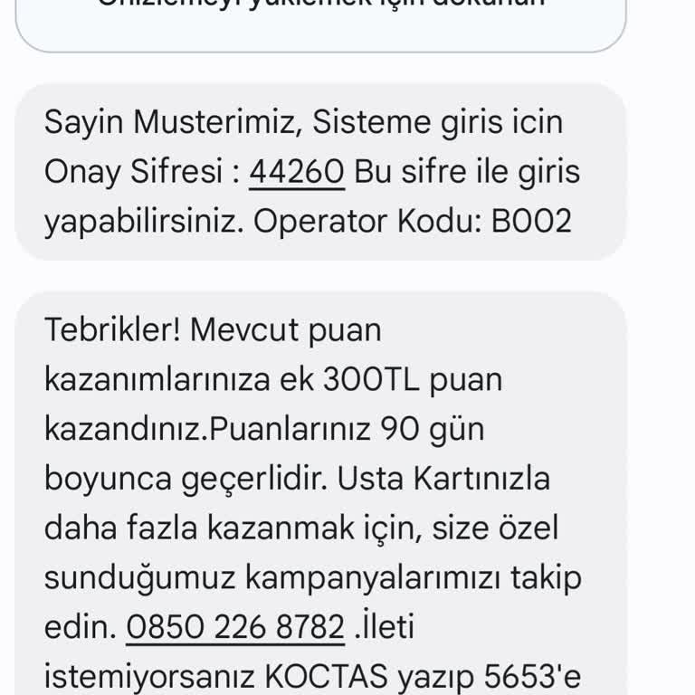 Yanıltıcı Puan Süresi Bilgilendirmesi