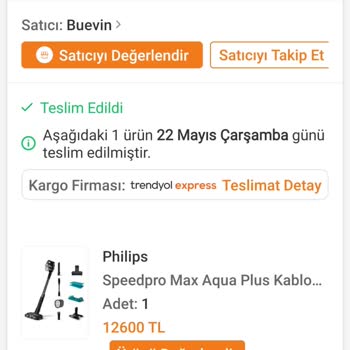 Trendyol Philips Süpürge Gövde Kırılması Sorunu