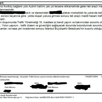 Tehlikeli Çukur Yüzünden Kaza Ve Kalitesiz Jant Sorunu