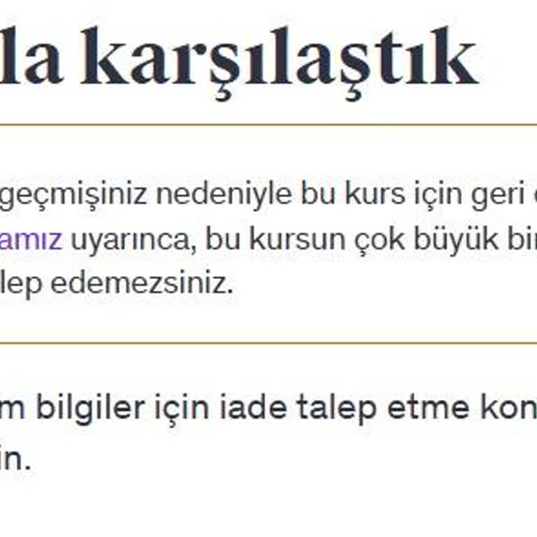 Udemy'de Geri Ödeme Sürecinde Yaşanan Zorluklar Ve Güven Kayıpları