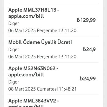 Vodafone Faturama Yansıyan Yanlış İtunes Ücreti