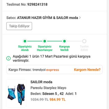 Trendyol Express İkitelli Şubesinde Kaybolan Ürün Ve Teslimat Sorunu