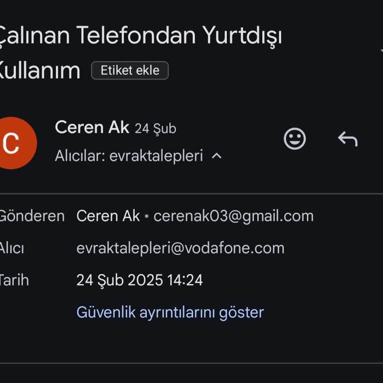 Yurt Dışı Telefon Çalınması Sonrası Vodafone Fatura Sorunu