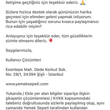 Yemeksepeti'nde Tüketim Tarihi Sorunu Ve İade Mağduriyeti