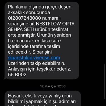 Vivense'den Gelen Kargo Karmaşası Ve İletişimsizlik