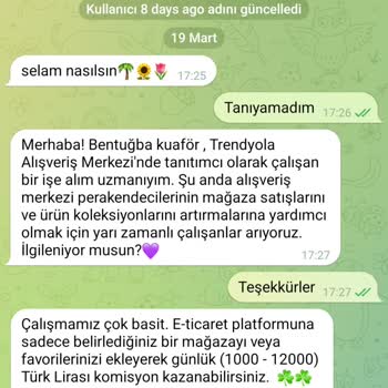 Trendyol Adı Kullanılarak Gelen Şüpheli Mesajlar