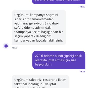 Kampanya Fiyatı Üzerinden İptal Edilemeyen Sipariş Sorunu
