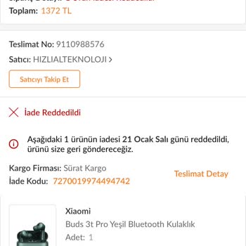 Bozuk Kulaklık Ve İade Sürecinde Hayal Kırıklığı