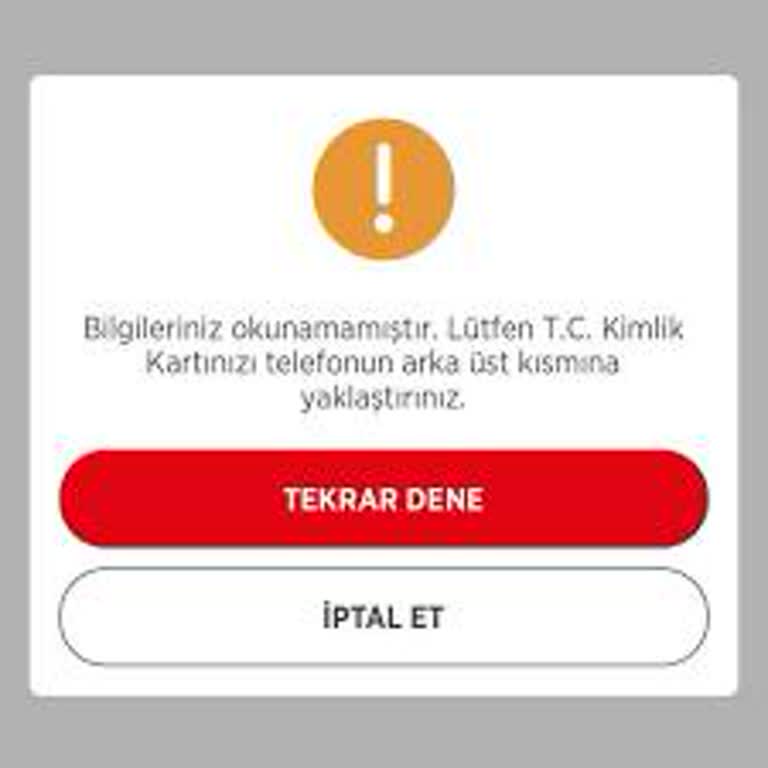 Ziraat Bankası'nda NFC Doğrulama Sorunu