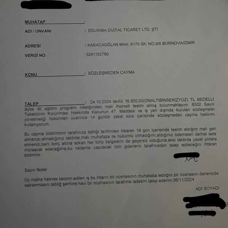 Yanıltıcı Sözleşme Ve İade Sorunları