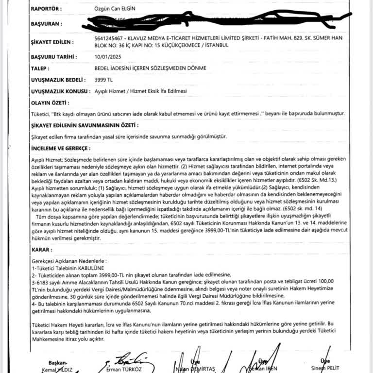 Trendyol'da Klavuz Pazar'dan Alışveriş: İade Ve İletişim Sorunları