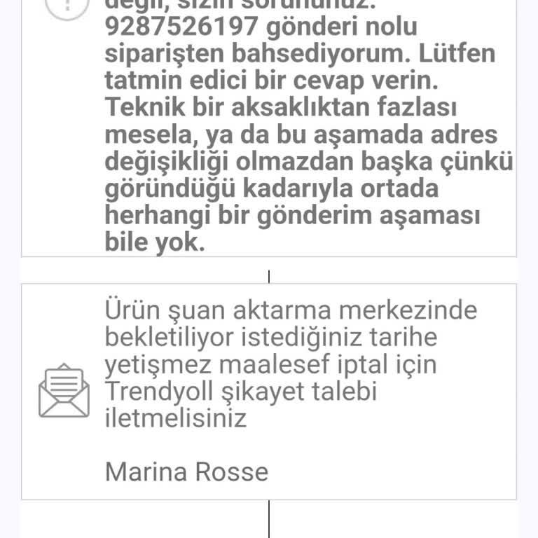 Sipariş İptali Ve Adres Değişikliği Sorunu