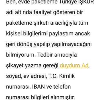 Kişisel Bilgilerin İzni Dışında Kullanılmasına Dair Şikayet