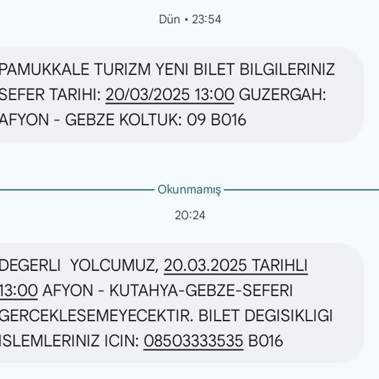 İptal Edilen Seferler Yüzünden Mağduriyet