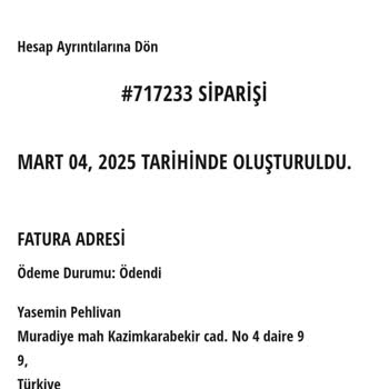 İade Edilen Elbisenin Ücreti Hala Ödenmedi