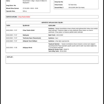 Yetkili Servis Yanıltması: 22400₺ Mağduriyet