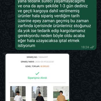 Büyük Siparişlerim İki Haftadır Teslim Edilmedi