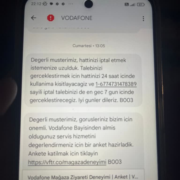 Vodafone Hattı İptal Sürecinde Yaşanan Zorluklar