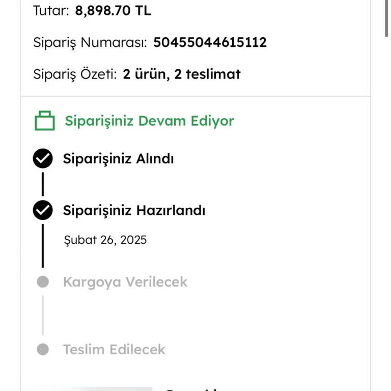 Derimod Online Siparişim Hâlâ Ulaşmadı Ve Para İadesi Yapılmıyor