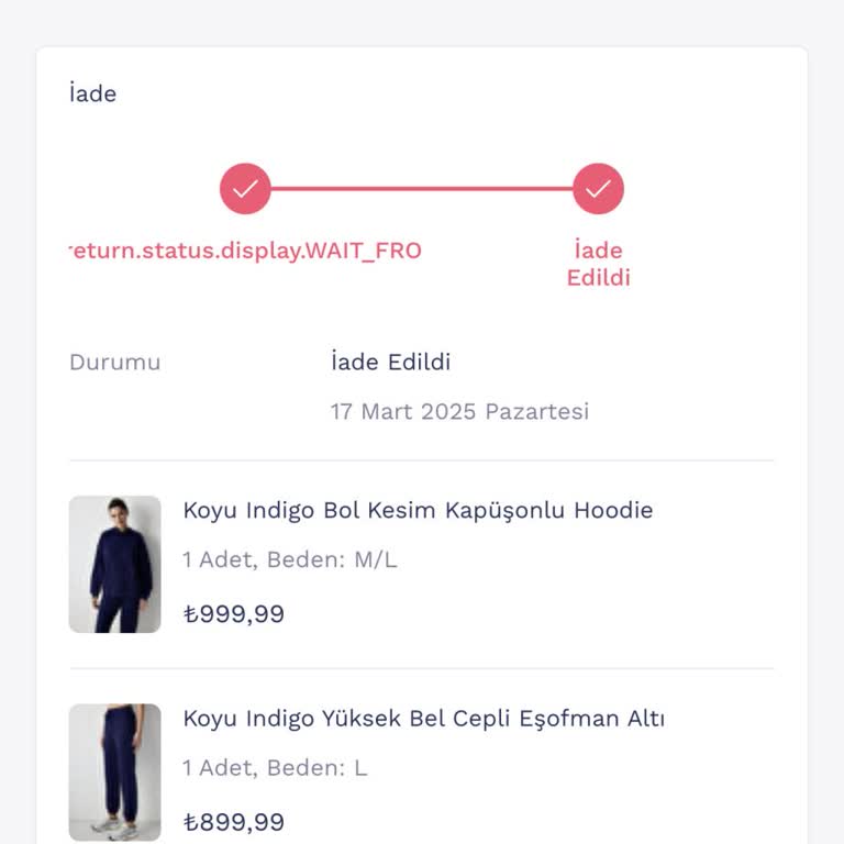 Siparişler İade Edildi Haberim Olmadan