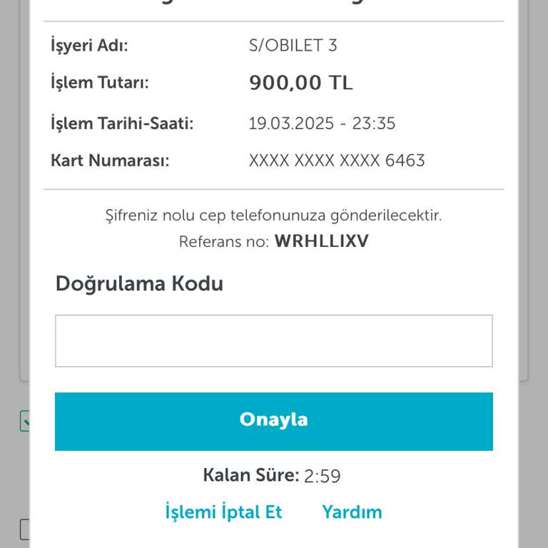 Ziraat Bankası Ödeme Onay Kodu Sorunu