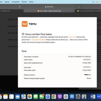 Temu.com'dan İade Edilemeyen Para Ve İletişim Sorunları