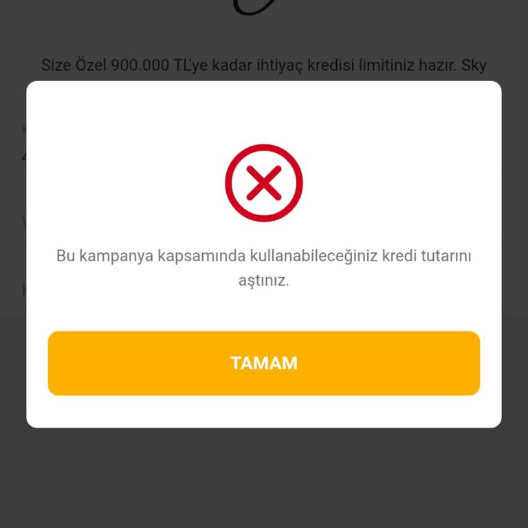 VakıfBank Sky Limit Yanıltıcı Kredi Limiti Sorunu