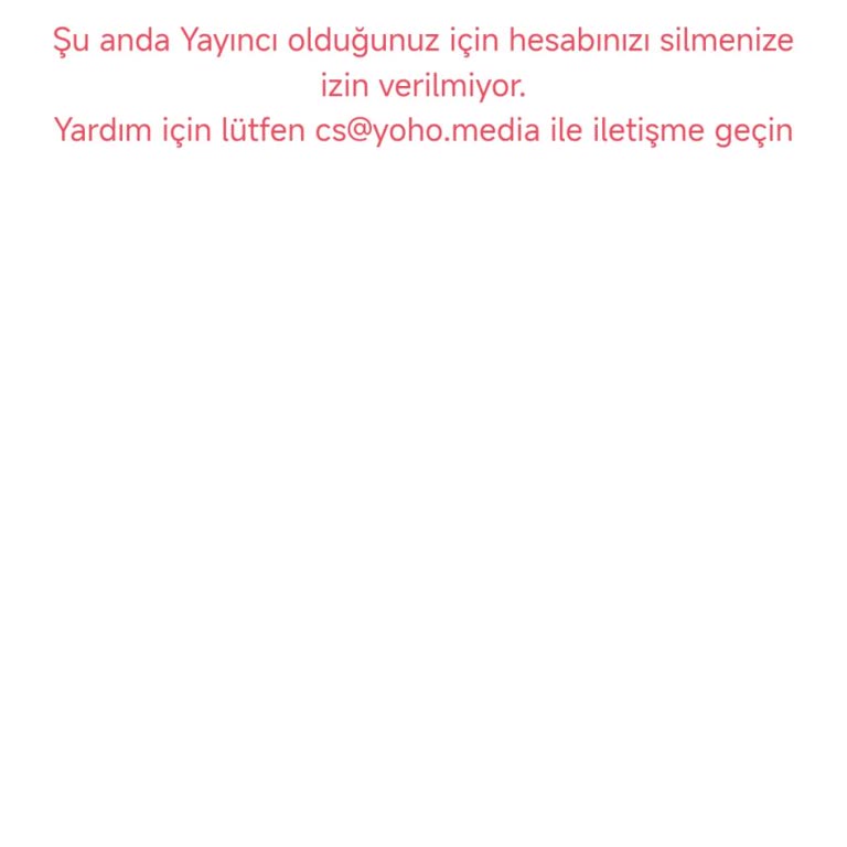 Hesap Silme Talebime Yanıt Almakta Zorlanıyorum