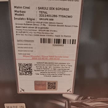 Tefal X-Force Flex 13.60 Dikey Süpürge Arızası