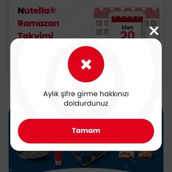 Nutella Şifre Kotasının Belirtilmemesi Hayal Kırıklığı Yarattı