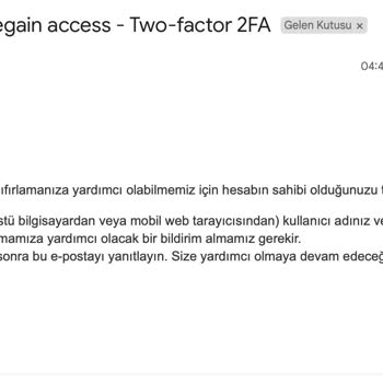 İki Faktörlü Kimlik Doğrulama Sorunu Çözülmüyor