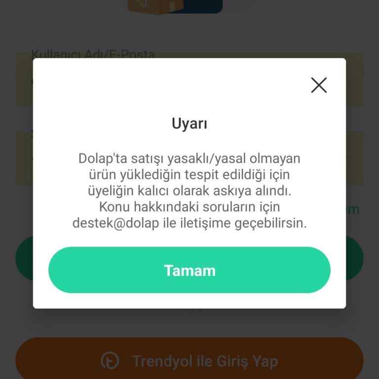 Dolap Uygulamasında Yanlış Anlaşılma: Hesabımın Yeniden Aktif Edilmesini İstiyorum